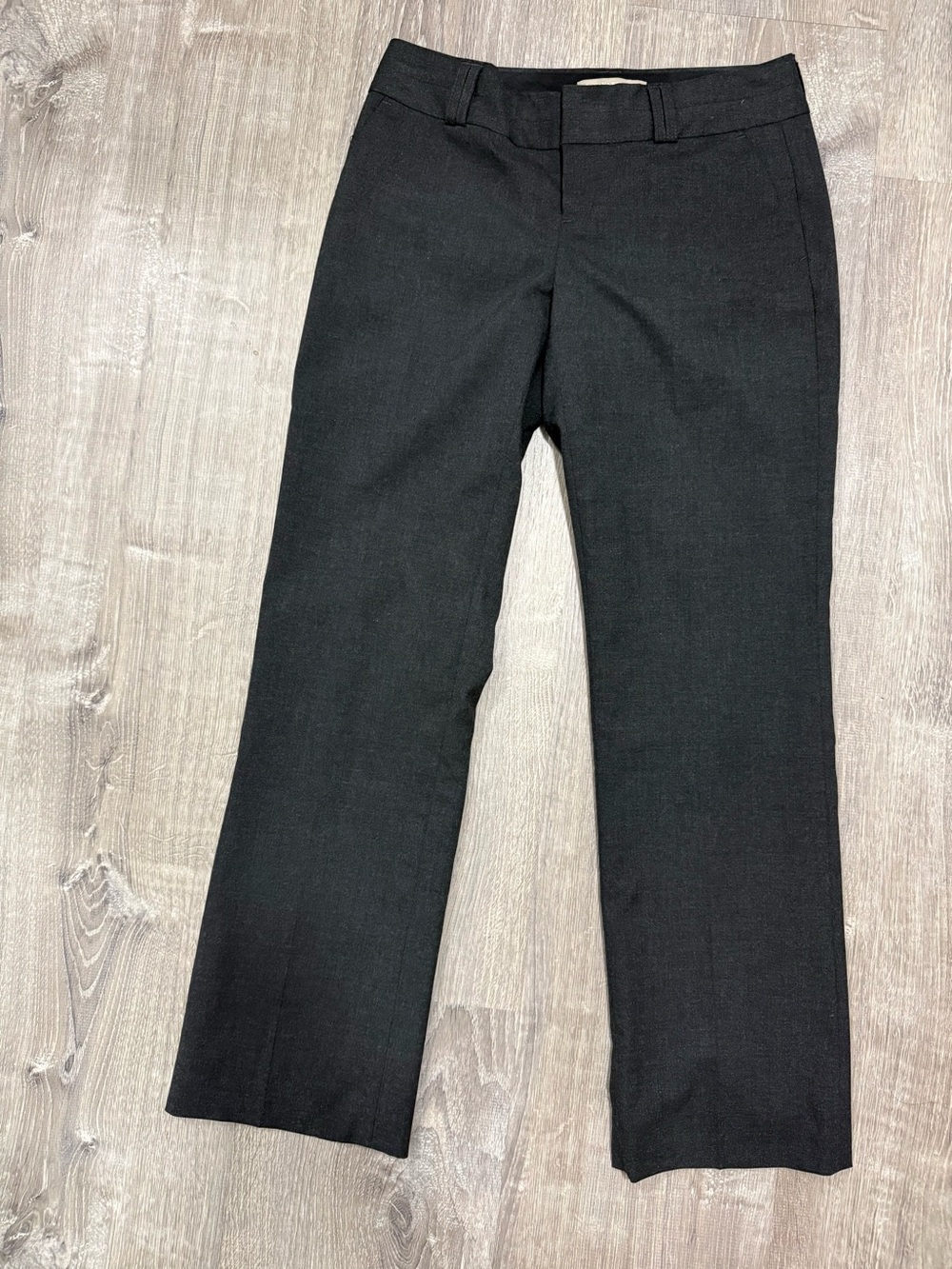 Banana Republic Women's Charcoal Dress Pants Straight Leg Lined Twill 0P Petite
